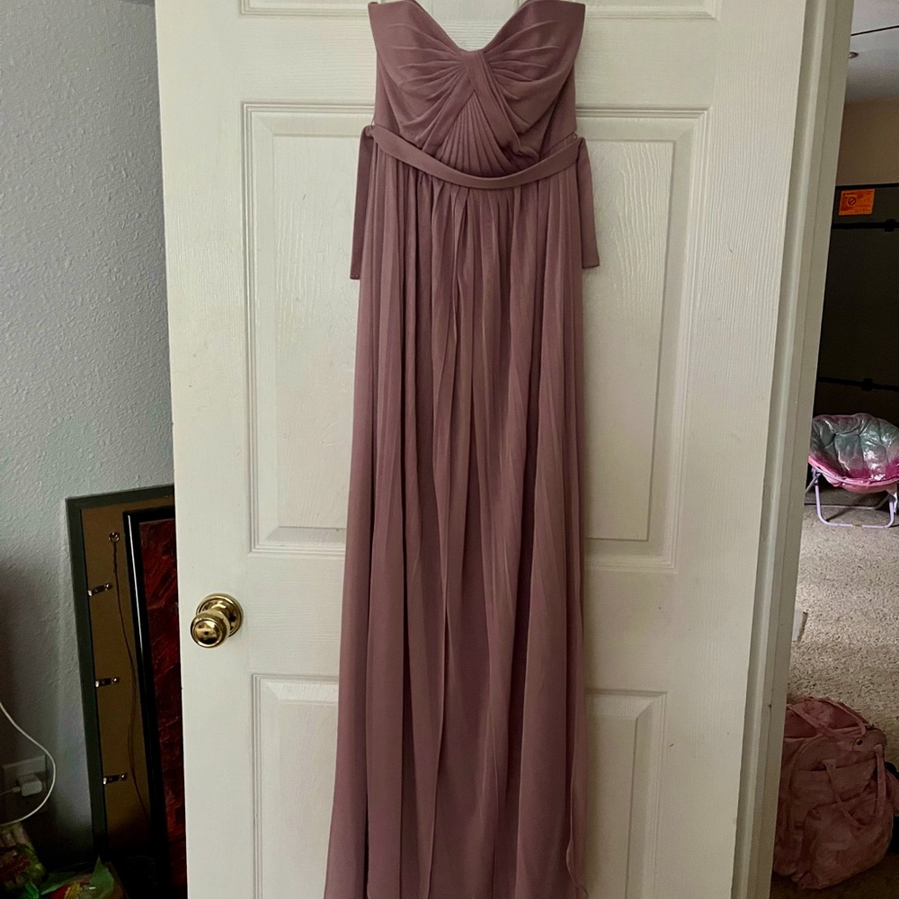 David’s Bridal strapless dress